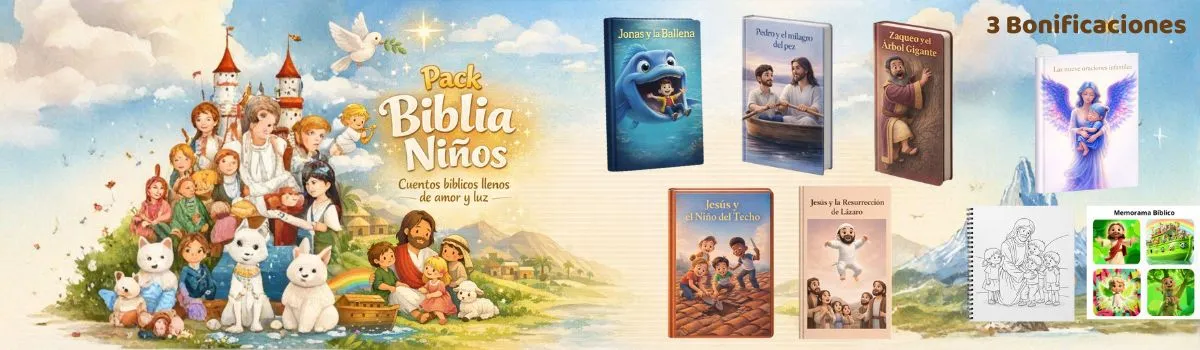 Pack Biblia Niños - 5 Ebooks Ilustrados